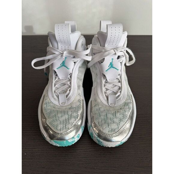 Air Jordan 36 x Guo Ailun Mid White Hyper Jade - DQ4461-130 Size 5 Y Boys Kids - Picture 8 of 8